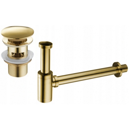 Mexen pusca puses svilpeļa apaļais ar klik-klak korķi, ar pārplūdi, zelta - 7992050-50