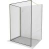 Mexen Kioto douchewand Walk-in 100 x 100 cm, zwart frame, goud - 800-100-212-50-70-100