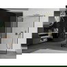 Mexen Kioto Duschvägg Walk-in 130 x 120 cm, svart ram, guld - 800-130-212-50-70-120