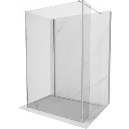 Mexen Kioto Duschwand Walk-in 110 x 100 x 30 cm, transparent, chrom - 800-110-100-221-01-00-030