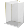 Mexen Kioto Duschwand Walk-in 100 x 70 cm, transparent, gebürstetes Gold - 800-100-212-55-00-070