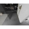 Mexen Kioto Duschwand Walk-in 100 x 70 cm, transparent, gebürstetes Gold - 800-100-212-55-00-070