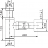 Mexen semi-sifón de lavabo redondo con tapón cerámico clic-clac, sin rebosadero, blanco - 7991050-25