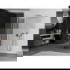 Mexen Kioto Walk-In Duschwand 100 x 80 cm, transparent, gebürstet Gold - 800-100-212-55-00-080