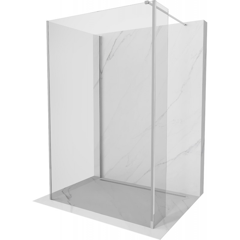 Mexen Kioto ścianka prysznicowa Walk-in 90 x 80 x 40 cm, transparent, chrom - 800-090-080-221-01-00-040