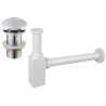 Mexen halve wastafel plug vierkant met keramische klik-klak stop, zonder overloop, wit - 7991060-25