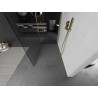 Mexen Kioto Staklena tuš stijena Walk-in 120 x 100 cm, prozirna, zlatno četkana - 800-120-212-55-00-100