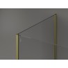 Mexen Kioto Staklena tuš stijena Walk-in 120 x 100 cm, prozirna, zlatno četkana - 800-120-212-55-00-100
