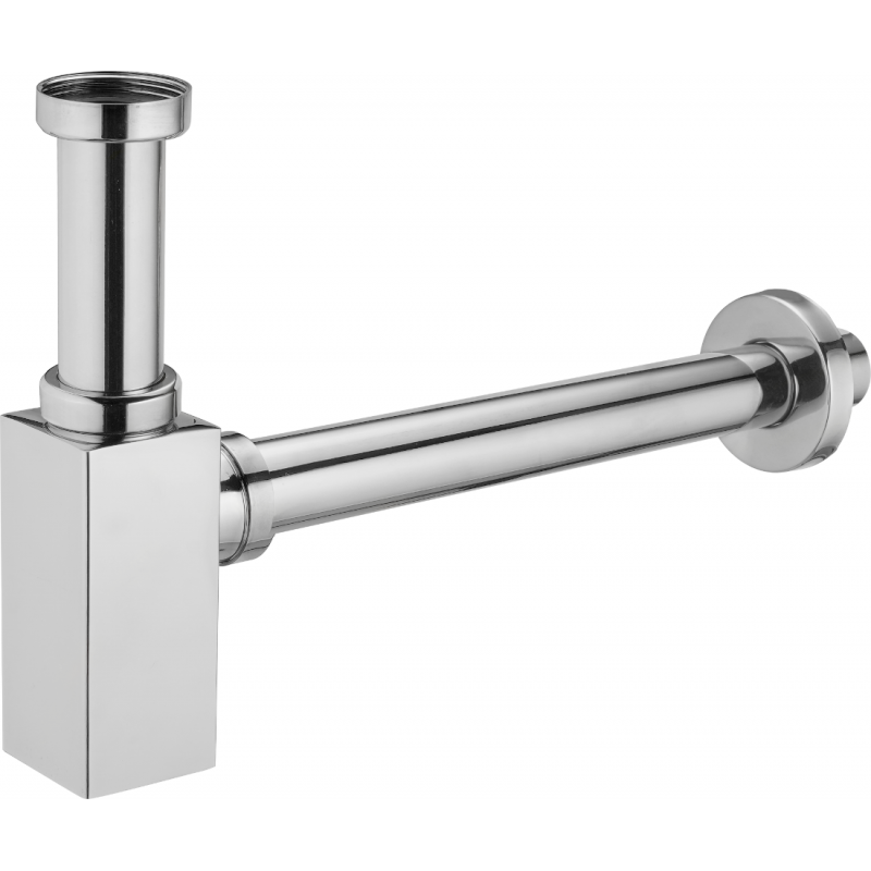 Mexen halve wastafelsifon vierkant, chroom - 79960-00
