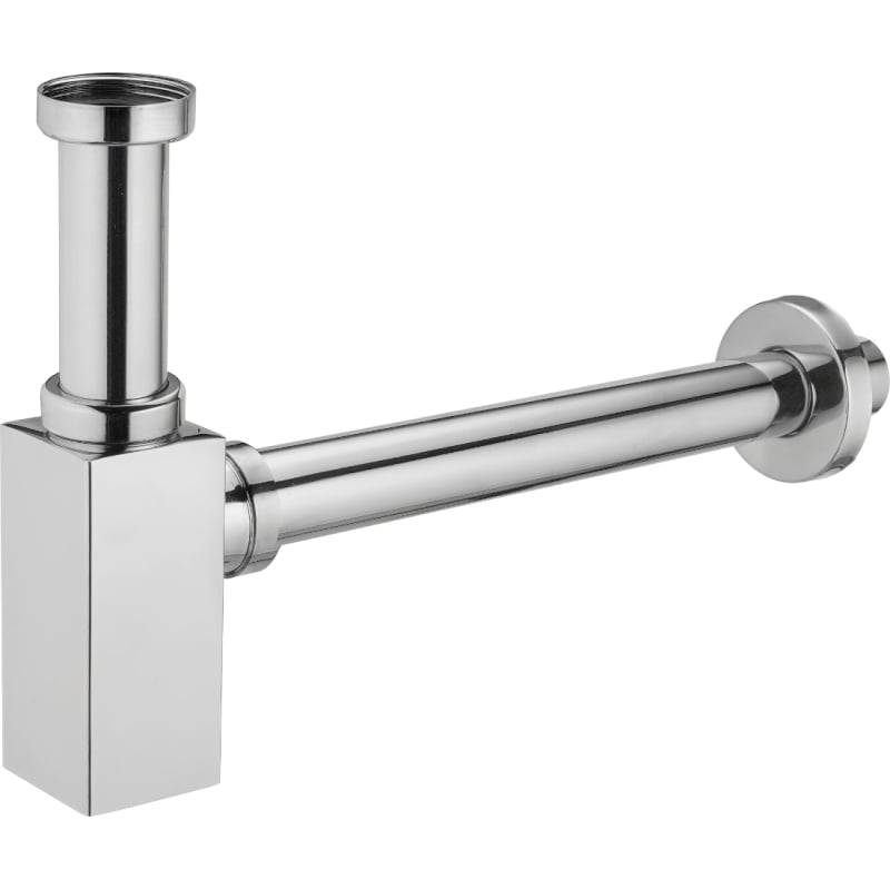 Mexen square semi-siphon for washbasin, chrome - 79960-00