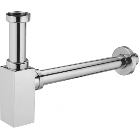 Mexen halve wastafelsifon vierkant, chroom - 79960-00