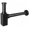 Mexen siphon d'évier carré demi, noir - 79960-70