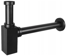 Mexen medio sifón cuadrado para lavabo, negro - 79960-70
