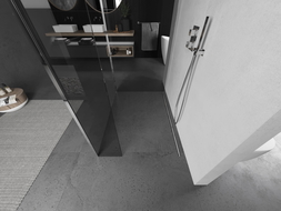 Mexen Kioto paroi de douche Walk-in 140 x 95 x 40 cm, transparent, chrome - 800-140-095-221-01-00-040