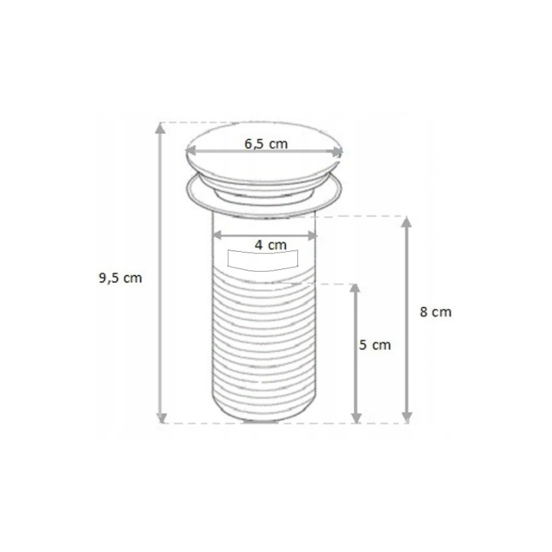 Mexen half-siphon basin square with click-clack plug, with overflow, white - 7992060-20