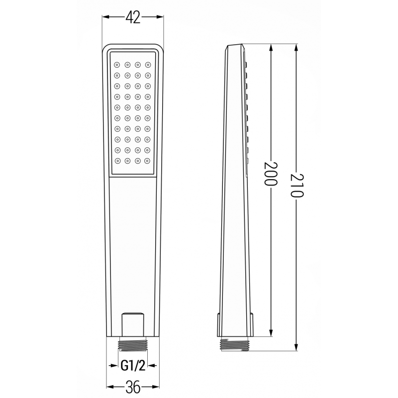 Mexen R-72 κεφαλή ντους 1-λειτουργίας, χρώμιο - 79572-00