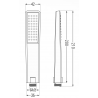 Mexen R-72 douchekop 1-functie, chroom - 79572-00