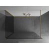 Mexen Kioto Zidni tuš Walk-in 140 x 115 cm, prozirno, brušeno zlato - 800-140-212-55-00-115