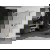 Mexen Kioto πλευρικό τοίχωμα για ντους Walk-in 130 x 70 cm, μαύρο πλαίσιο, χρυσό