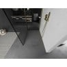 Mexen Kioto staklena stijena Walk-in 120 x 70 cm, crni okvir, zlatna četkana - 800-120-212-55-70-070