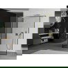 Mexen Kioto parede de duche Walk-in 120 x 120 cm, moldura preta, dourada escovada - 800-120-212-55-70-120