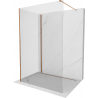 Mexen Kioto pared de ducha Walk-in 120 x 80 cm, transparente, oro rosa - 800-120-212-60-00-080