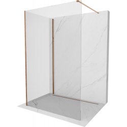 Mexen Kioto ścianka prysznicowa Walk-in 100 x 100 cm, transparent, różowe złoto - 800-100-212-60-00-100