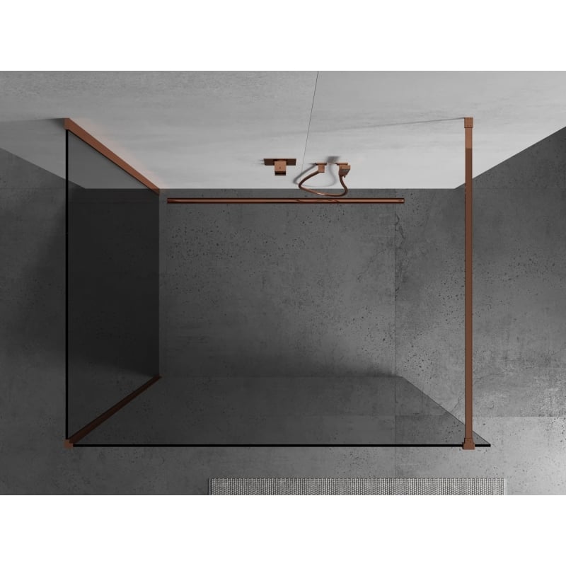 Mexen Kioto dušisein Walk-in 130 x 100 cm, läbipaistev, roosa kuld - 800-130-212-60-00-100
