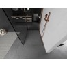 Mexen Kioto dušisein Walk-in 100 x 80 cm, must raam, roosa kuld - 800-100-212-60-70-080