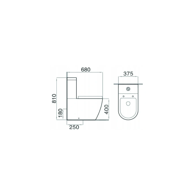 Mexen Lena compact wc met softclose zitting, wit - 31051000