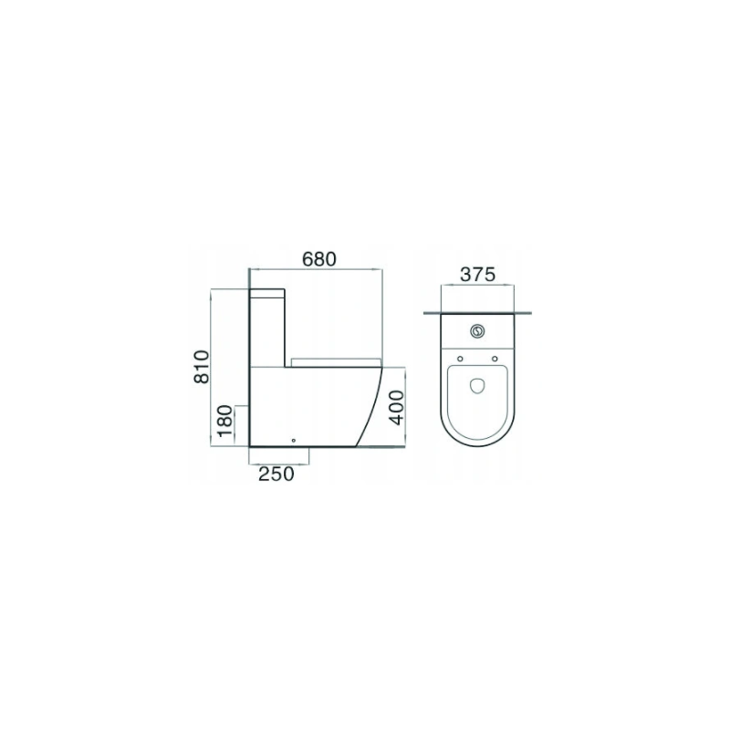 Mexen Lena WC compatto con sedile a chiusura rallentata, bianco - 31051000