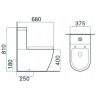 Mexen Lena WC compact avec abattant à fermeture lente, blanc - 31051000