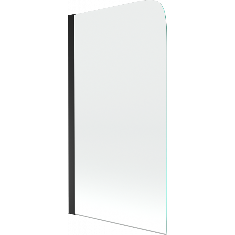 Mexen Felix badwand scherm 1-delig 70 x 140 cm, transparant, zwart - 890-070-001-70-00