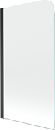 Mexen Felix 1-ovinen kylpyhuoneen suihkuseinä 70 x 140 cm, läpinäkyvä, musta - 890-070-001-70-00