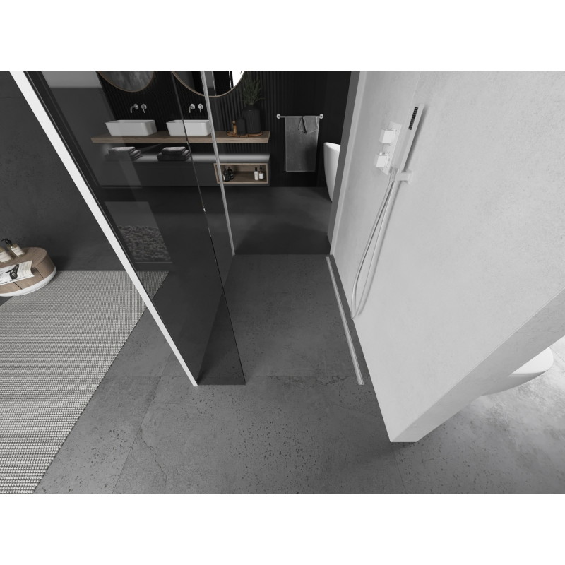 Mexen Kioto dušisein Walk-in 110 x 95 x 30 cm, läbipaistev, valge - 800-110-095-221-20-00-030