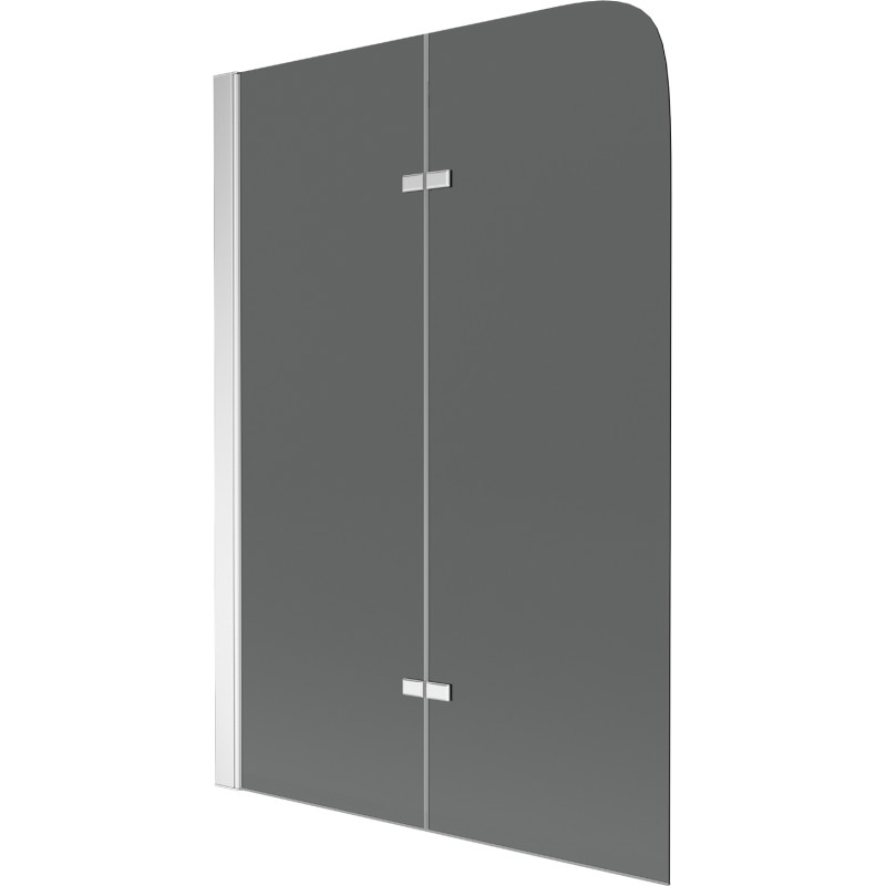 Mexen Felix Dvodijelna pregrada za kadu 80 x 140 cm, grafit, krom - 890-080-002-01-40