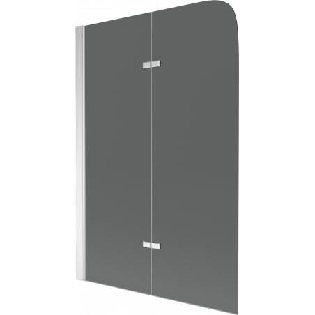 Mexen Felix 2-wing bathtub screen 80 x 140 cm, Graphite, Chrome - 890-080-002-01-40