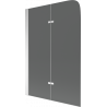 Mexen Felix 2-wing bathtub screen 80 x 140 cm, Graphite, Chrome - 890-080-002-01-40