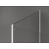 Mexen Kioto Duschwand Walk-in 130 x 100 x 30 cm, transparent, weiß - 800-130-100-221-20-00-030