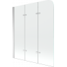 Mexen Felix Badewannenfaltwand 3-teilig 120 x 140 cm, transparent, chrom - 890-120-003-01-00