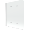 Mexen Felix badwand 3-delig 120 x 140 cm, transparant, chroom - 890-120-003-01-00