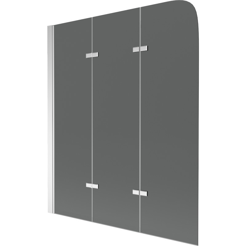 Mexen Felix 3-krilni paravan za kadu 120 x 140 cm, grafit, krom - 890-120-003-01-40