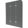 Mexen Felix 3-panel bathtub screen 120 x 140 cm, graphite, chrome - 890-120-003-01-40