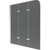 Mexen Felix badwand 3-delig 120 x 140 cm, grafiet, chroom - 890-120-003-01-40