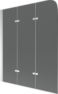 Mexen Felix 3-panel bathtub screen 120 x 140 cm, graphite, chrome - 890-120-003-01-40