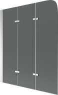 Mexen Felix badwand 3-delig 120 x 140 cm, grafiet, chroom - 890-120-003-01-40