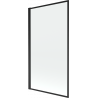 Mexen Alex badwand scherm 1-deurs 80 x 140 cm, zwarte lijst fix - 893-080-000-70-70