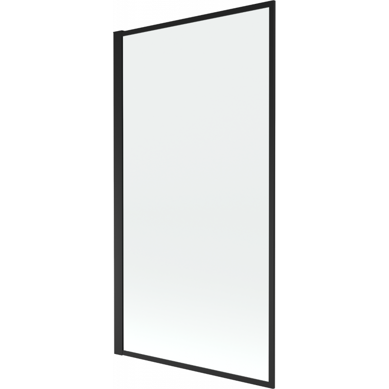 Mexen Alex 1-delad badkarsvägg 70 x 140 cm, svart ram fix - 893-070-000-70-70