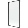 Mexen Alex paratia vasca da bagno ad un'anta 70 x 140 cm, cornice nera fissa - 893-070-000-70-70