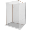 Mexen Kioto Duschwand Walk-in 140 x 75 cm, transparent, gebürstetes Kupfer - 800-140-212-65-00-075